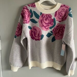 Floral sweater